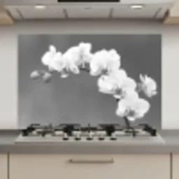 Monochrome Orchideeënpracht keuken achterwand spatscherm klein -3d_website