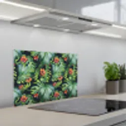 Monstera - Jungle - Bladeren keuken achterwand spatscherm klein -3d_schuin