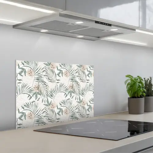 Monstera - Palmblad - Jungle - Tropisch keuken achterwand spatscherm klein -3d_schuin