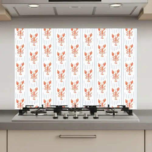 Zee - Kreeft - Oranje - Blauw keuken achterwand spatscherm klein 900 -3d_website