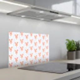 Zee - Kreeft - Oranje - Blauw keuken achterwand spatscherm klein 900 -3d_schuin