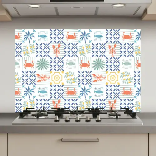 Zee - Sfeer - Mozaïek - Multi keuken achterwand spatscherm klein 900 -3d_website