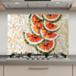 Mozaïek - Watermeloen - Rood - Pitten keuken achterwand spatscherm klein -3d_website