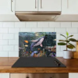 Mozaïek - Walvis - Koraal - Water keuken achterwand spatscherm klein -sfeer2