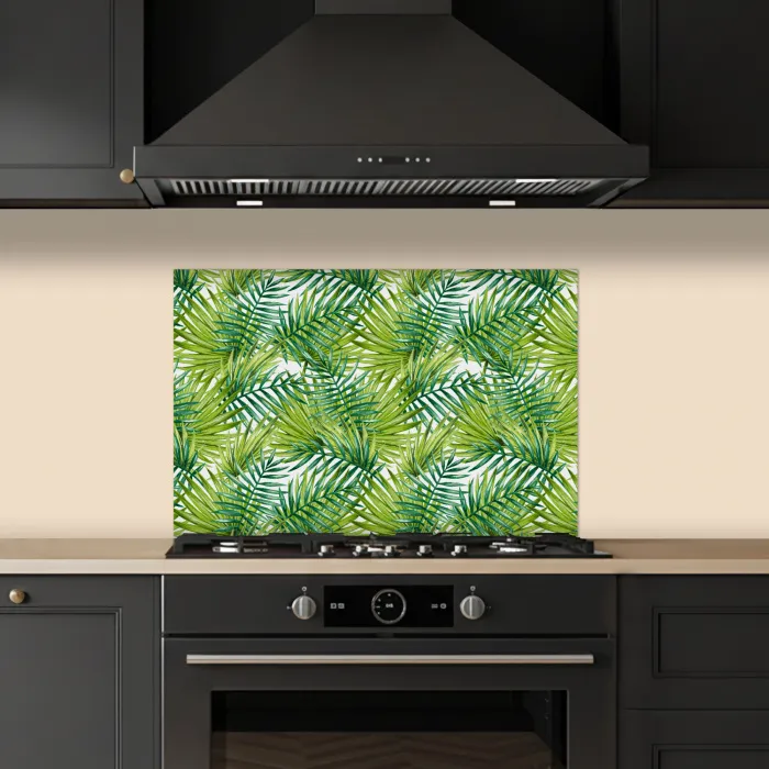 Mosgroen - Bladeren - Overlapping keuken achterwand spatscherm klein 900 -sfeer1