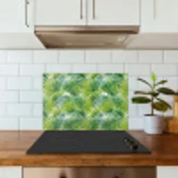 Mosgroen - Bladeren - Overlapping keuken achterwand spatscherm klein 900 -sfeer2