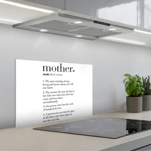 Moeder definitie - Quotes - Mother - Spreuken keuken achterwand spatscherm klein -3d_schuin