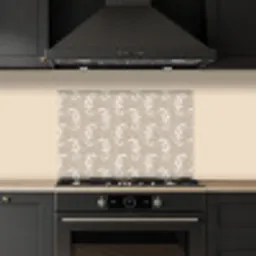 Motief - Beige - Linnen keuken achterwand spatscherm klein 900 -sfeer1