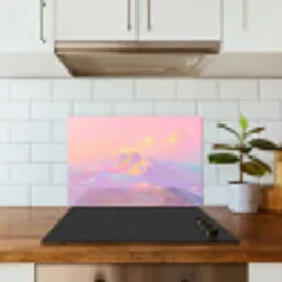 Bergtoppen - Wolken - Dromerig keuken achterwand spatscherm klein -sfeer2