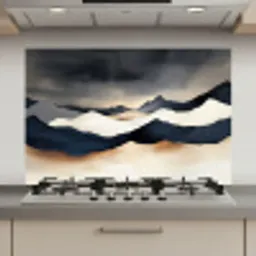 Bergen - Donkerblauw - Landschap keuken achterwand spatscherm klein -3d_website