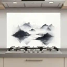 Bergen - Mistig - Water - Wit keuken achterwand spatscherm klein -3d_website
