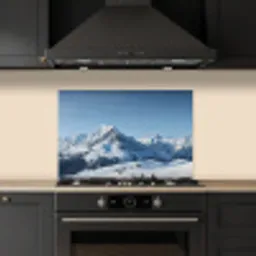 Bergen - Sneeuw - Winter keuken achterwand spatscherm klein -sfeer1