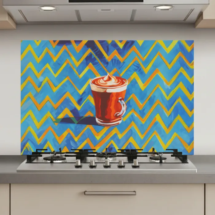 Mok - Koffie - Zigzag - Slagroom keuken achterwand spatscherm klein -3d_website