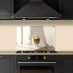 Mok - Latte - Minimalistisch - Schaduw keuken achterwand spatscherm klein -sfeer1