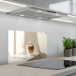 Mok - Latte - Minimalistisch - Schaduw keuken achterwand spatscherm klein -3d_schuin