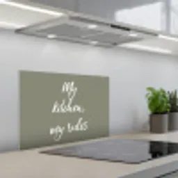 My kitchen, my rules - Spreuken - Quotes keuken achterwand spatscherm klein -3d_schuin