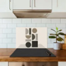 Natuurlijke tinten - Grafisch - Verticale compositie keuken achterwand spatscherm klein -sfeer2