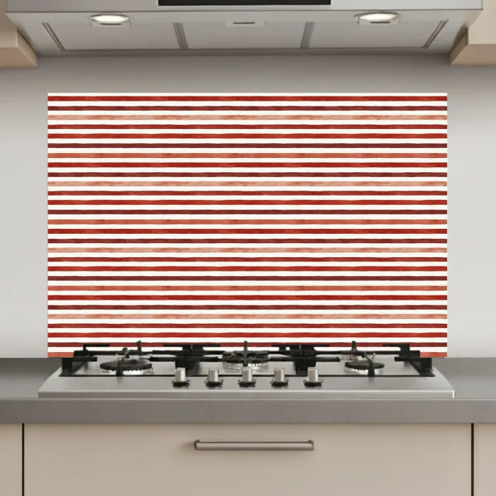 Nautisch - Chic - Strepen - Rood keuken achterwand spatscherm klein 900 -3d_website