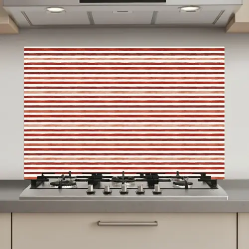 Nautisch - Chic - Strepen - Rood keuken achterwand spatscherm klein 900 -3d_website