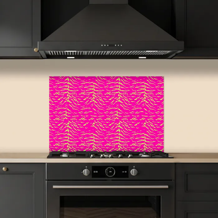 Neon - Groen - Roze - Tijger keuken achterwand spatscherm klein 900 -sfeer1