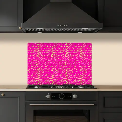 Neon - Groen - Roze - Tijger keuken achterwand spatscherm klein 900 -sfeer1