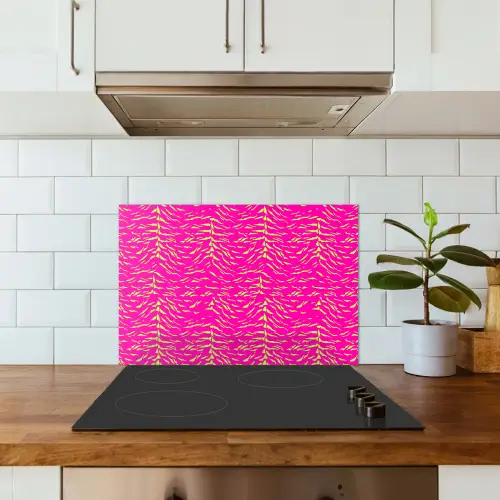 Neon - Groen - Roze - Tijger keuken achterwand spatscherm klein 900 -sfeer2