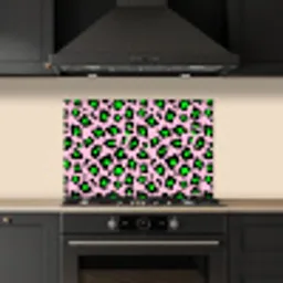 Neon - Panter - Roze - Groen keuken achterwand spatscherm klein 900 -sfeer1