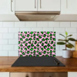 Neon - Panter - Roze - Groen keuken achterwand spatscherm klein 900 -sfeer2