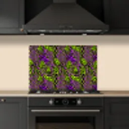 Neon - Paars - Dieren - Patroon keuken achterwand spatscherm klein 900 -sfeer1