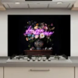 Neon - Vaas - Bloemen keuken achterwand spatscherm klein -3d_website
