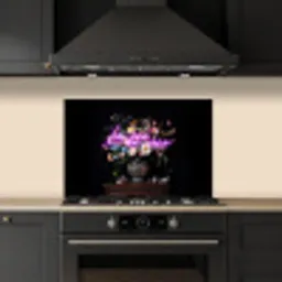 Neon - Vaas - Bloemen keuken achterwand spatscherm klein -sfeer1
