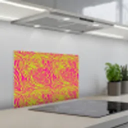 Neon - Zebra - Roze - Groen keuken achterwand spatscherm klein 900 -3d_schuin