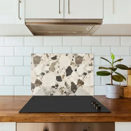 Neutral - Stenen - Decoratie - Terrazzo keuken achterwand spatscherm klein -sfeer2