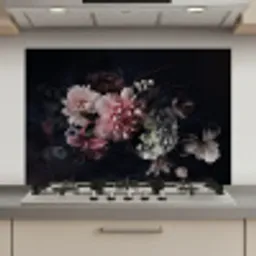 Nachtelijk Bloemenarrangement keuken achterwand spatscherm klein -3d_website