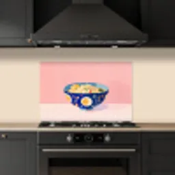 Noodles - Kom - Blauw - Illustratie keuken achterwand spatscherm klein -sfeer1