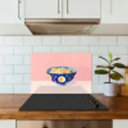 Noodles - Kom - Blauw - Illustratie keuken achterwand spatscherm klein -sfeer2