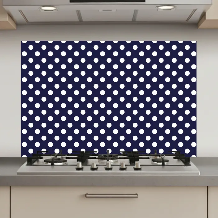 Oceaan - Stippen - Blauw - Wit keuken achterwand spatscherm klein 900 -3d_website
