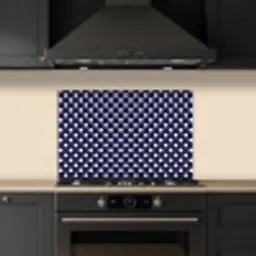 Oceaan - Stippen - Blauw - Wit keuken achterwand spatscherm klein 900 -sfeer1