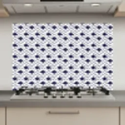 Oceaan - Visachtig - Blauw - Wit keuken achterwand spatscherm klein 900 -3d_website