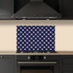 Oceaan - Schelp - Blauw - Wit keuken achterwand spatscherm klein 900 -sfeer1