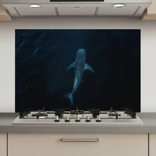 Oceaan - Walvishaai - Donkerblauw - Vlekken keuken achterwand spatscherm klein -3d_website