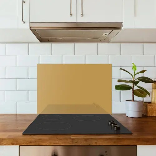 Okergeel - Kleur - Herfst - Geel - Effen - Kleuren keuken achterwand spatscherm klein 900 -sfeer2
