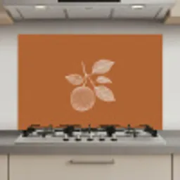 Sinaasappel - Getekend - Bladeren - Bruin keuken achterwand spatscherm klein -3d_website