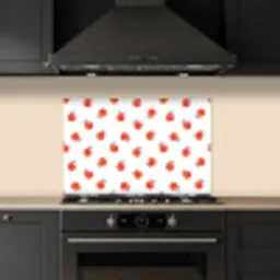 Oranje - Sinaasappel - Bloemetje keuken achterwand spatscherm klein 900 -sfeer1