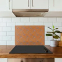 Oranje - Sierlijk - Bloemen keuken achterwand spatscherm klein 900 -sfeer2