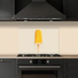 Oranje - Stokje - Waterijsje keuken achterwand spatscherm klein -sfeer1