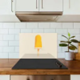 Oranje - Stokje - Waterijsje keuken achterwand spatscherm klein -sfeer2