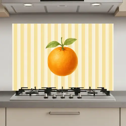 Sinaasappel - Strepen - Oranje - Zomers keuken achterwand spatscherm klein -3d_website