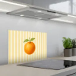 Sinaasappel - Strepen - Oranje - Zomers keuken achterwand spatscherm klein -3d_schuin
