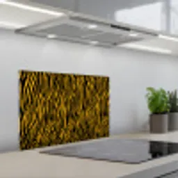 Oranje - Tijger - Zwart - Patroon keuken achterwand spatscherm klein 900 -3d_schuin